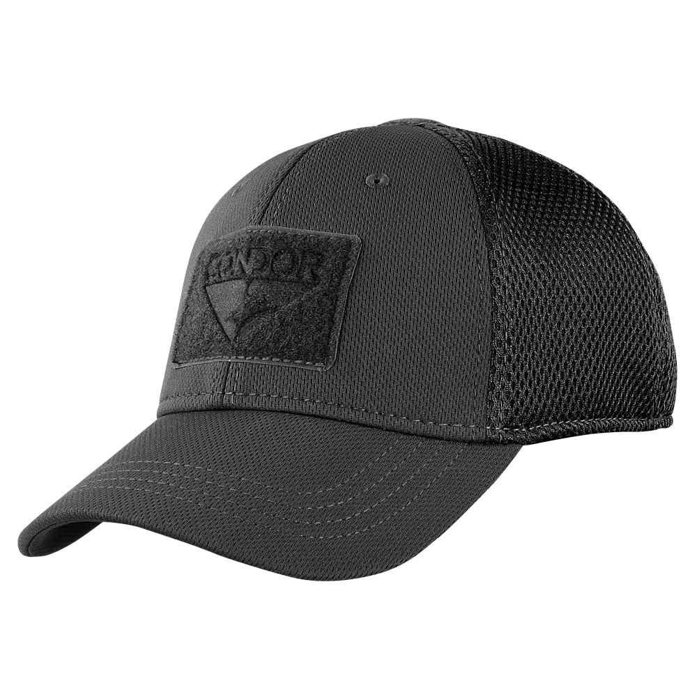 Mesh Fitted Cap Builder - Choose Mesh Fitted Cap & 2 Patches, Black Mesh / Large/Extra-Large (7 3/8 - 7 3/4)
