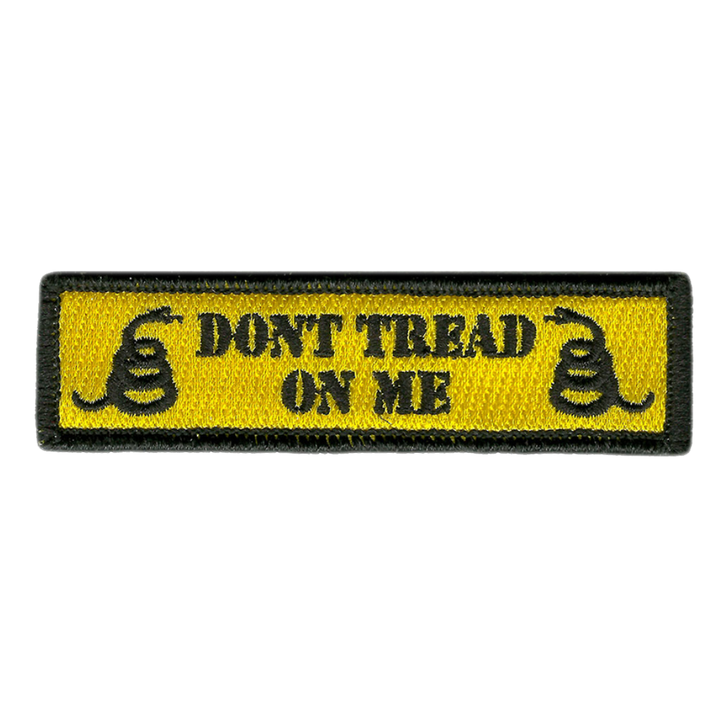 Don't tread on me yellow embroidered military patch with velcro