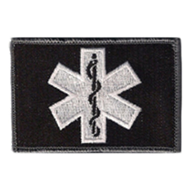 Thin White Line Blue Star Of Life EMT Embroidered Biker Patch