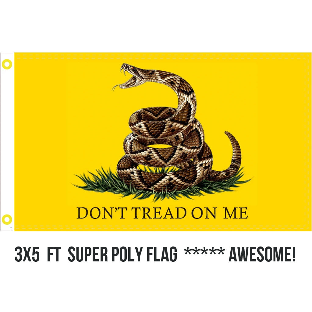 3 x 5 Ft Gadsden LIVE super poly flag