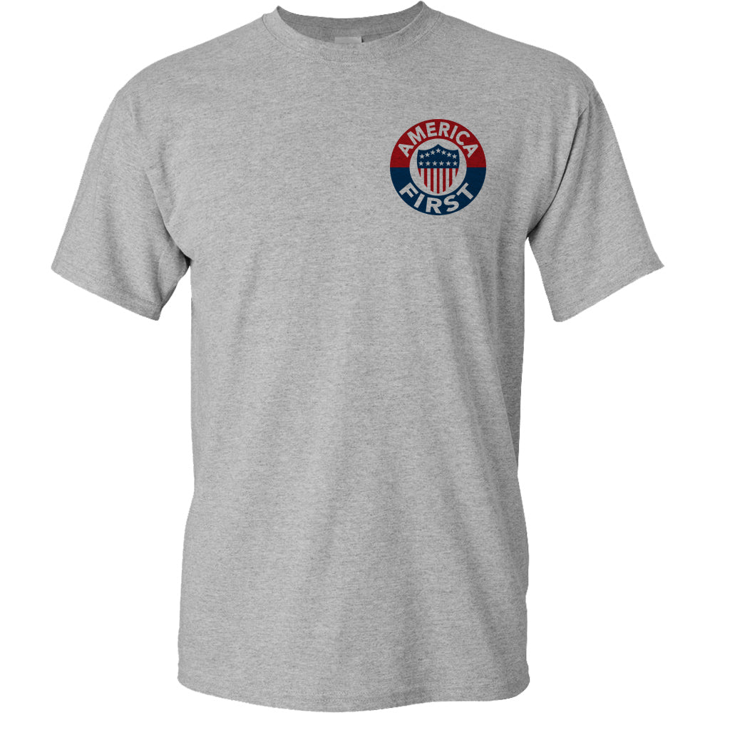America First! - Athletic Grey T-Shirt 100% Made in USA — Gadsden and ...