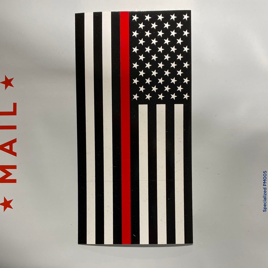 USA Thin Red Line 4x8" Bumper Sticker — Gadsden and Culpeper