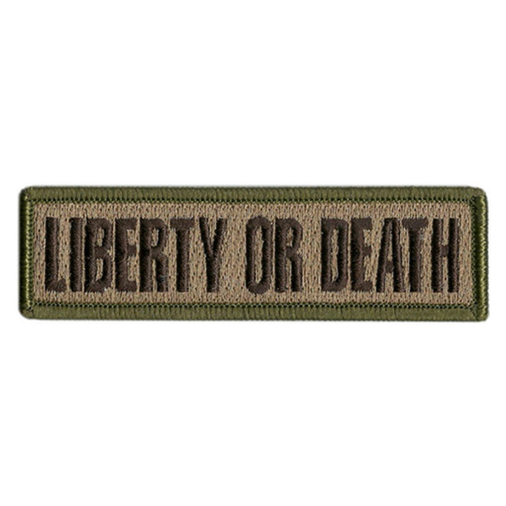 Liberty Or Death Text Morale Patches (Back of Hat)