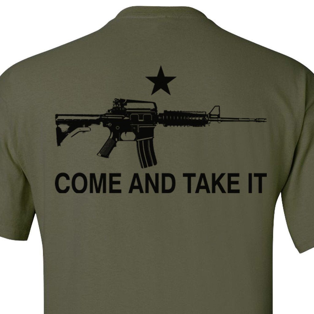 Olive Drab Assault Rifle Come and Take It T-Shirt
