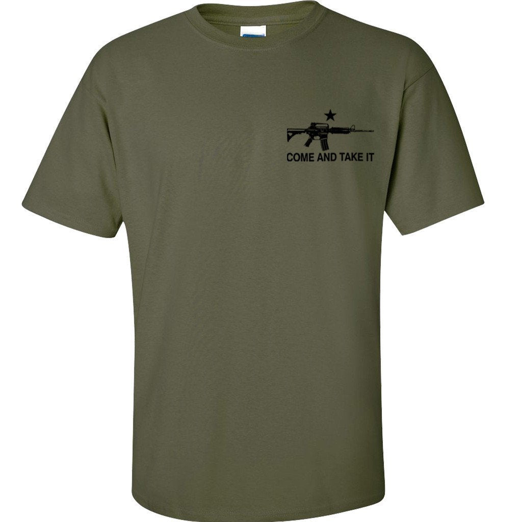 Olive Drab Assault Rifle Come and Take It T-Shirt