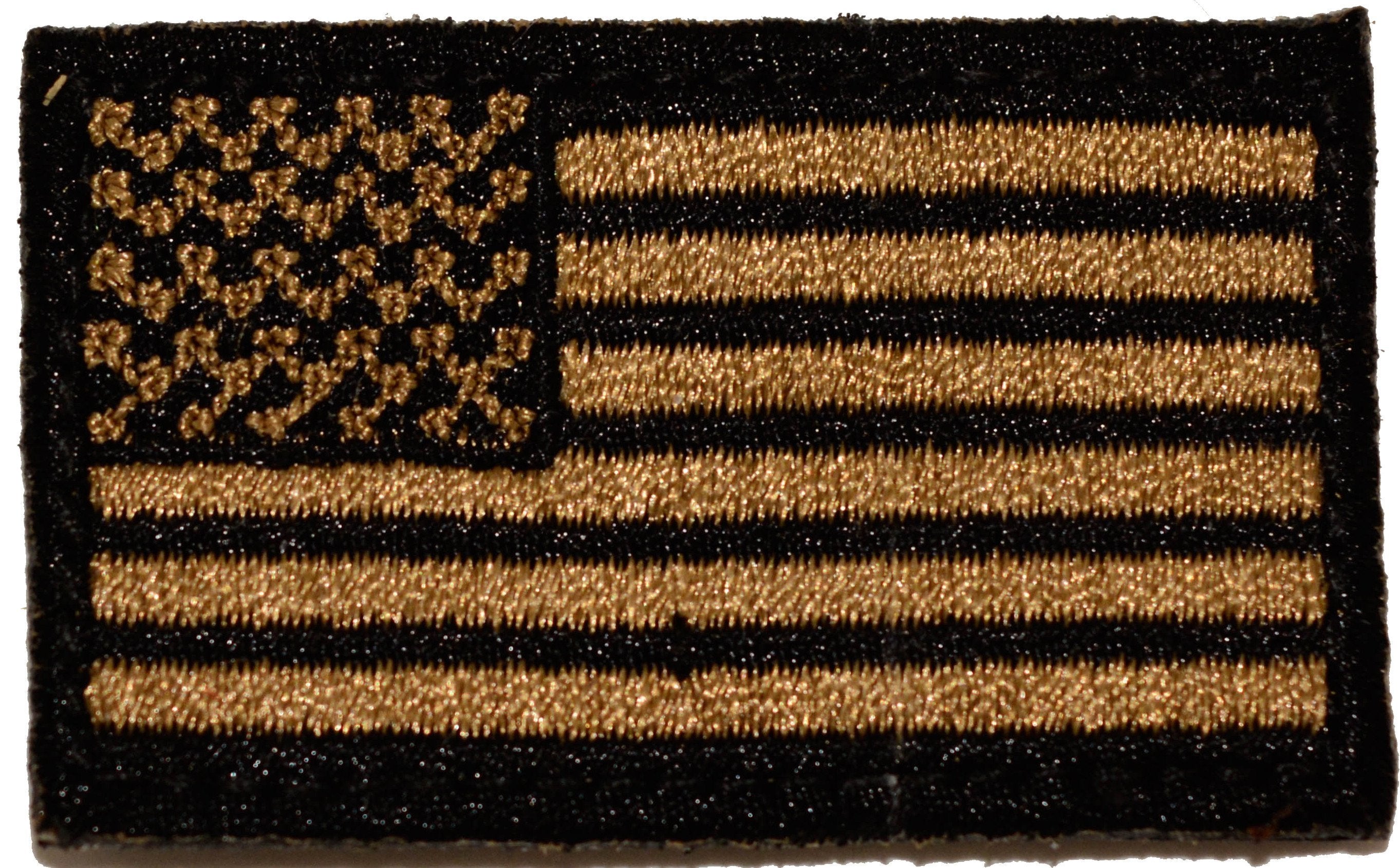 Buy US Tactical American Flag Patch Metallic Gold Army 3 X 2 USA