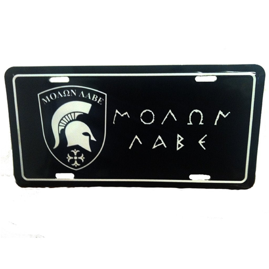 Molon Labe License Plate - Black