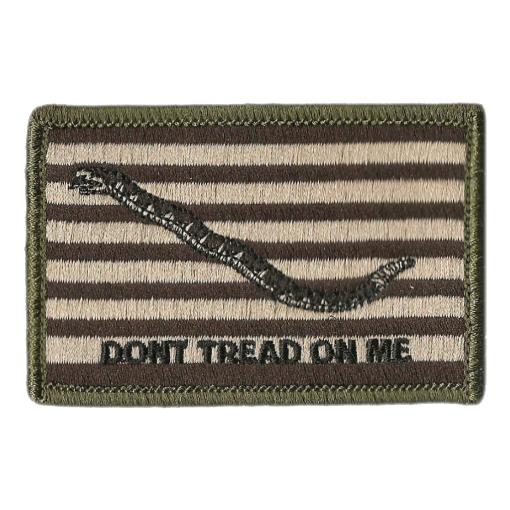 Gadsden Flag Black Embroidered Patch Don't Tread on Me w/Velcro Brand  Fastener