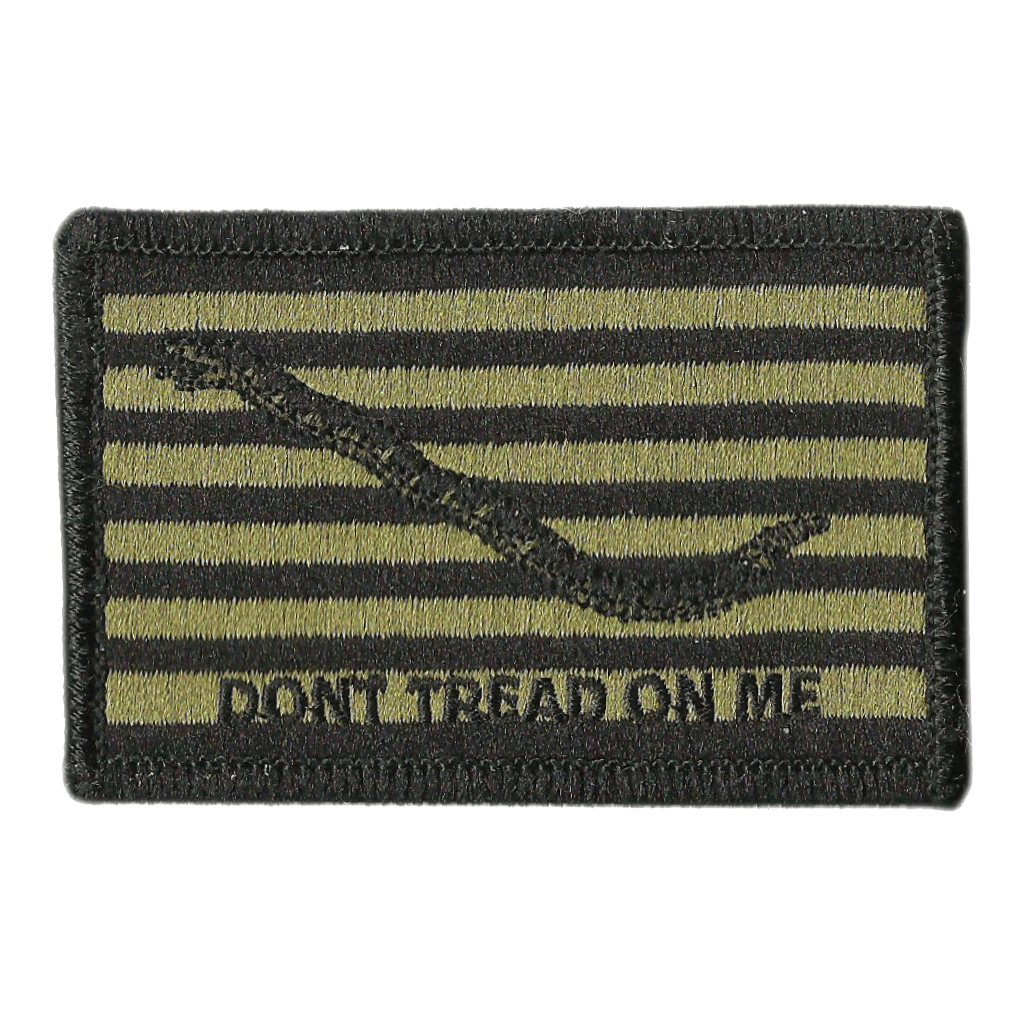 2POC Khaki Don't Tread on Me Embroidered Flag Shoulder Patch