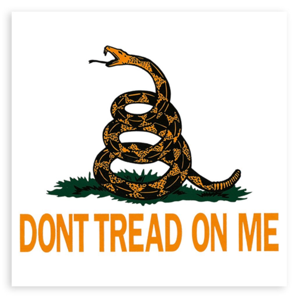 Extra-Large 8" x 10" Vinyl Dont Tread On Me Decal