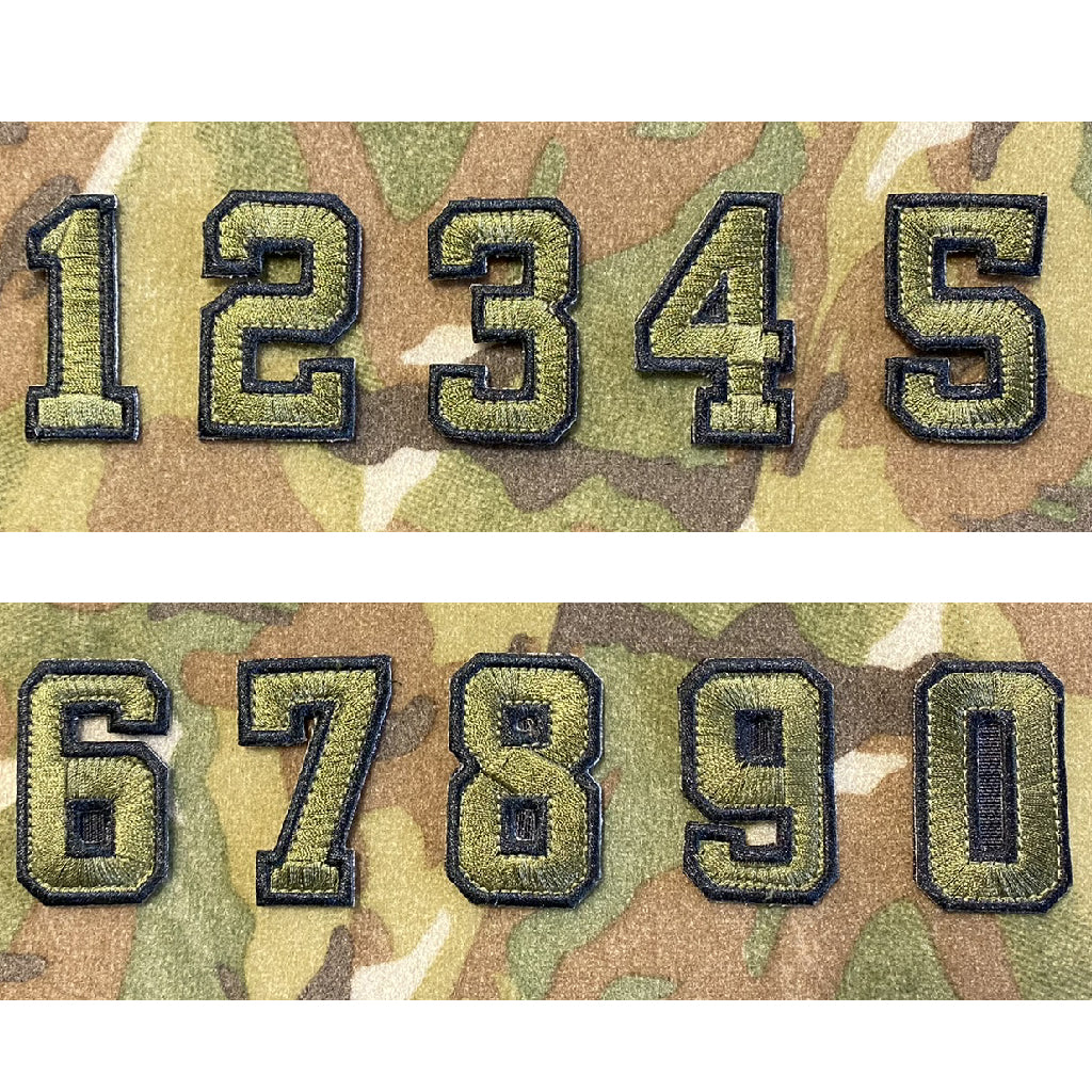 Tactical Numbers 2" x 1.25" - Olive Drab