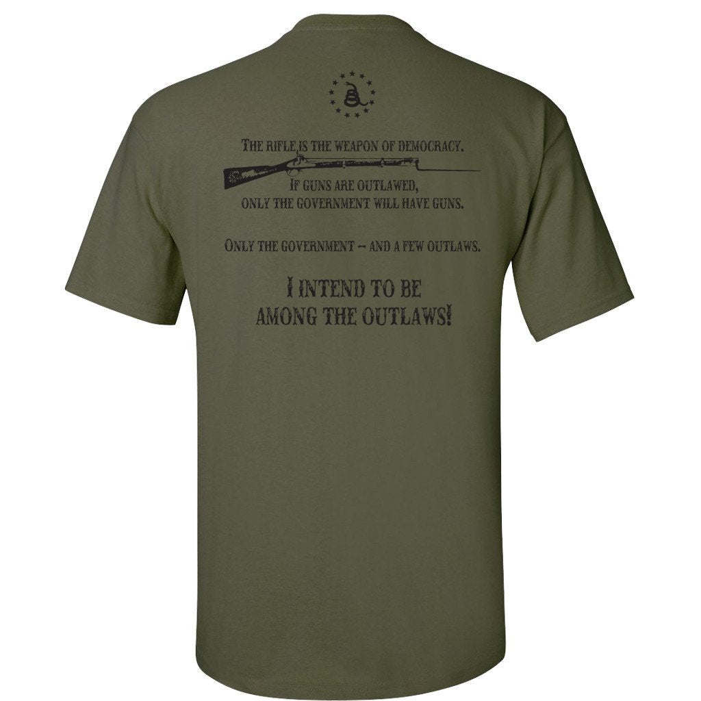 American Outlaw - Olive Drab T-Shirt