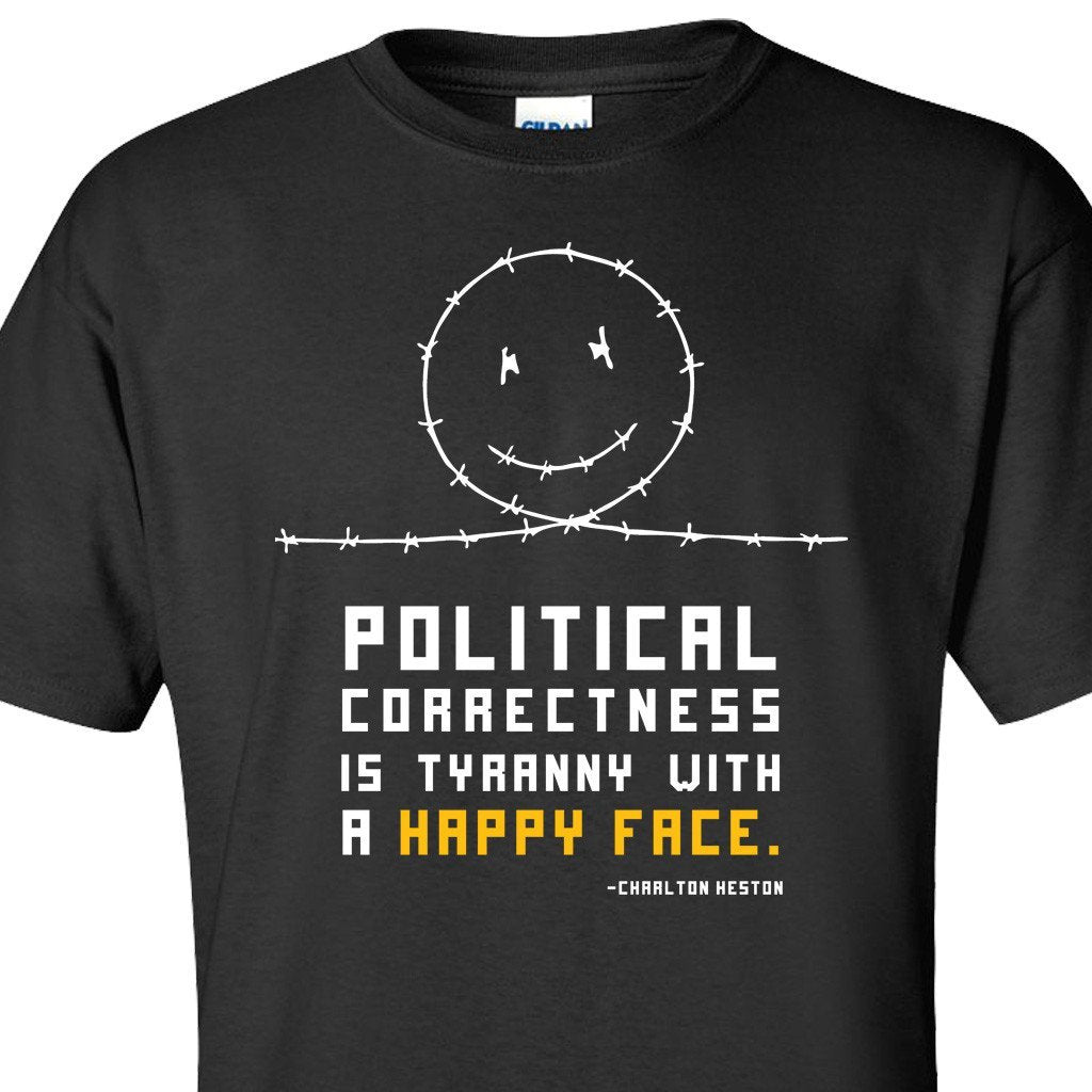 PC Happy Face Black T-Shirt
