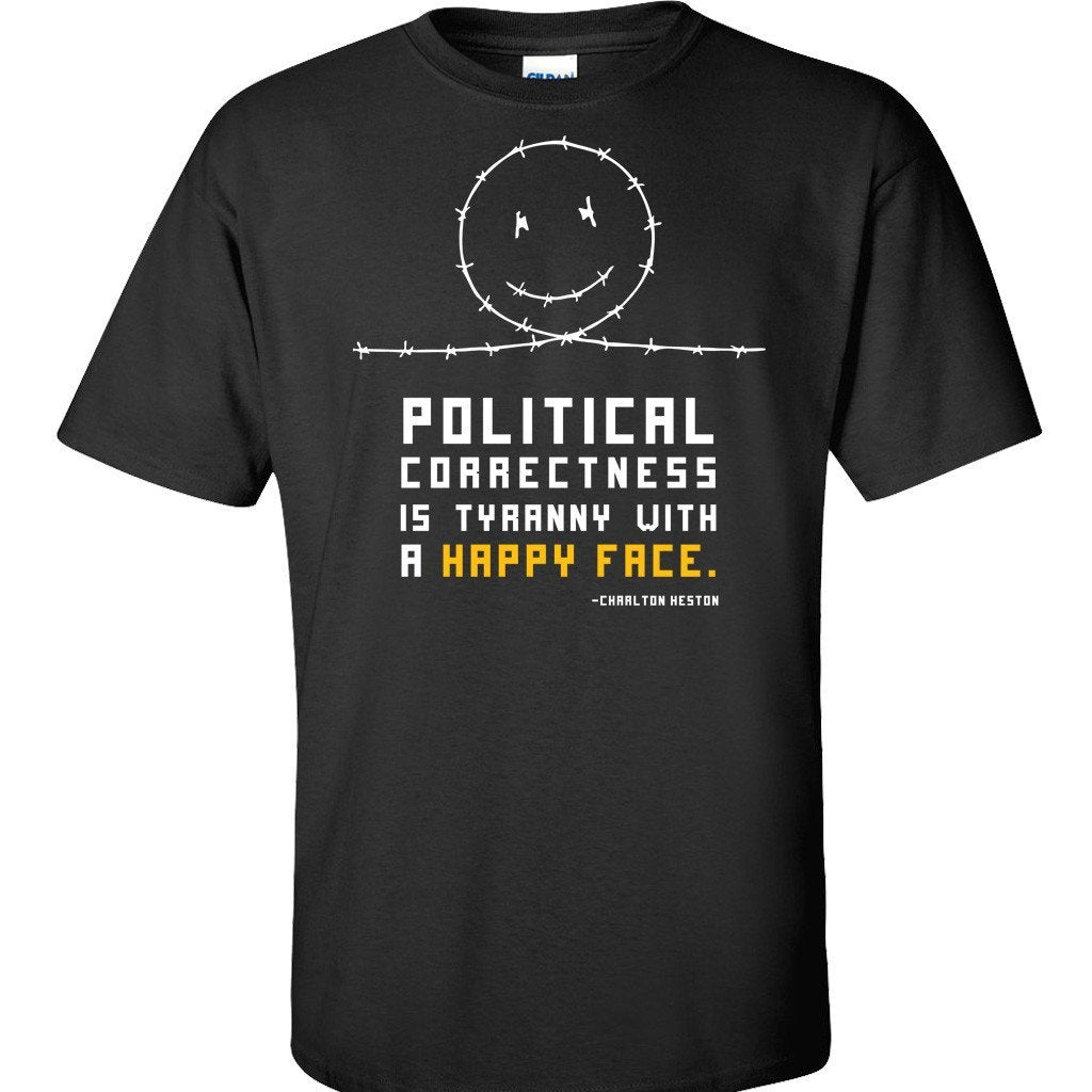 PC Happy Face Black T-Shirt