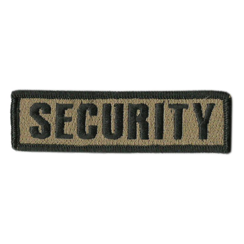 1" x 3 3/4" SECURITY Morale Patch (Back of Hat)