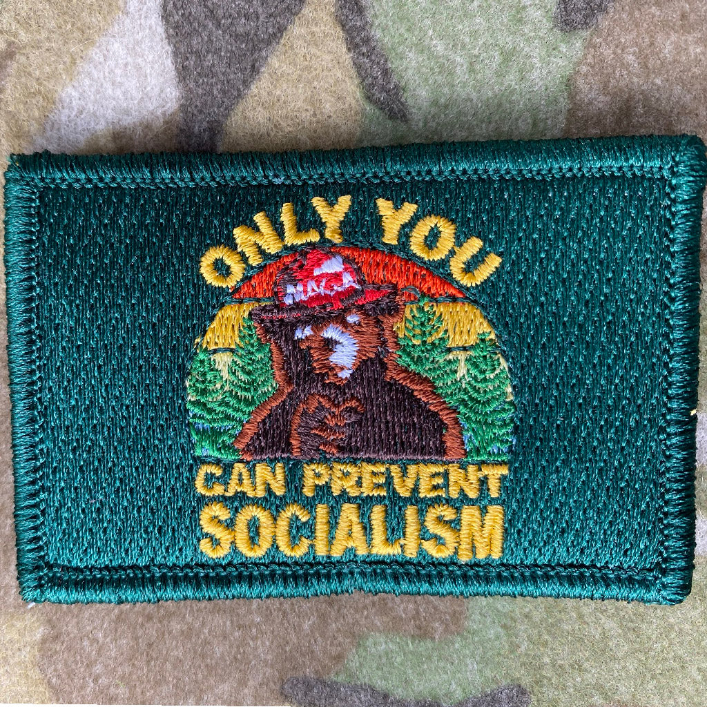 Smokey - Only You Can Prevent Socialism - 2" x 3" Patch