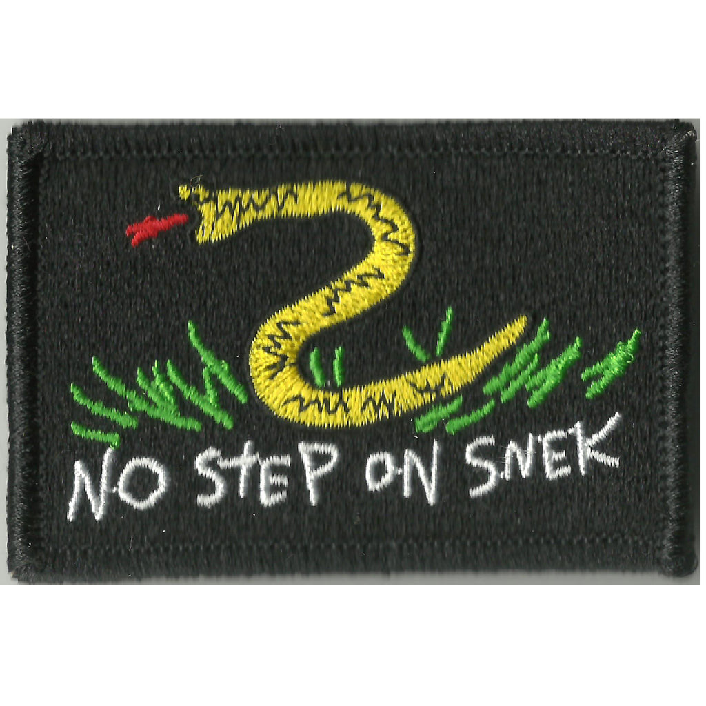 SOUTHYU 2 Pieces Embroidered No Step On Snek Tactical Morale Patches  Military Emblem Badge Fastener Hook and Loop Patch : : Sports &  Outdoors