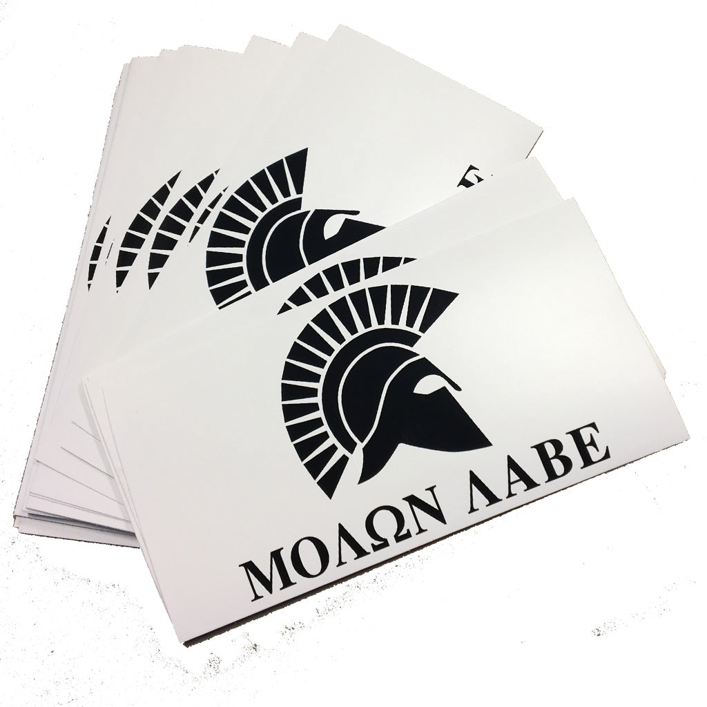 White Molon Labe Sticker