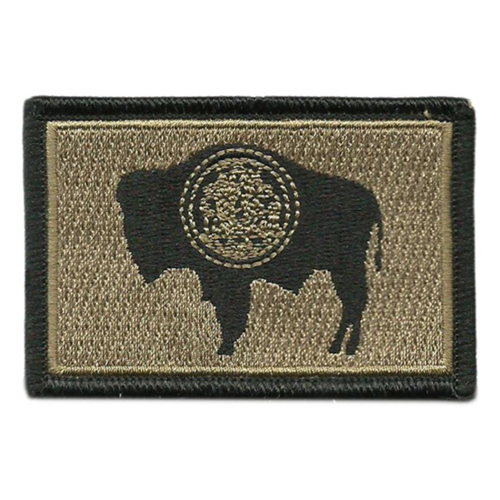 Round Wyoming Flag Patch