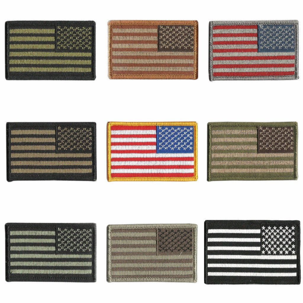 2x3" REVERSE USA flag patch for Tactical Cap