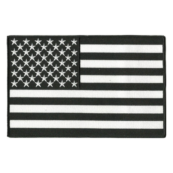 Vintage Black Oversized American Flag Patch Embroidery Baseball