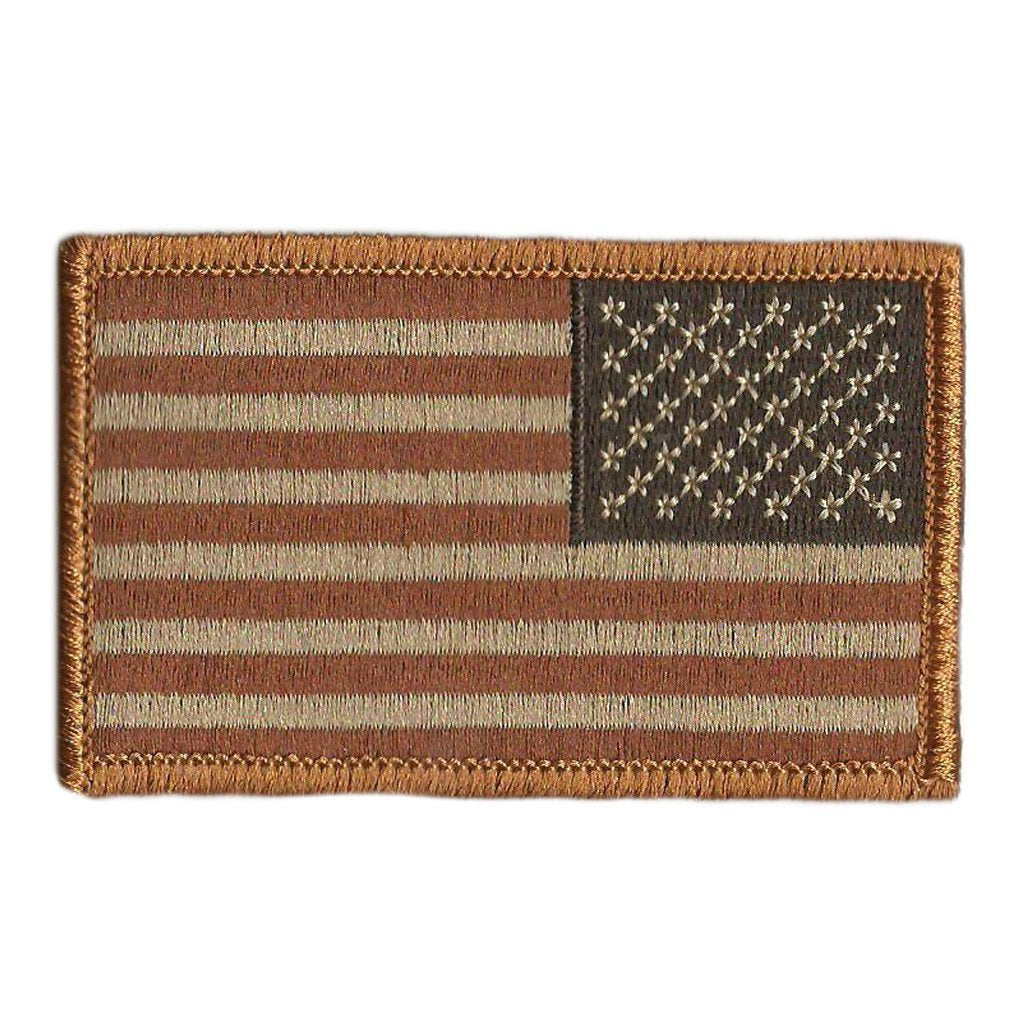 Reverse American Flag Patch USA Patch US United States Patch Embroidered  Iron On
