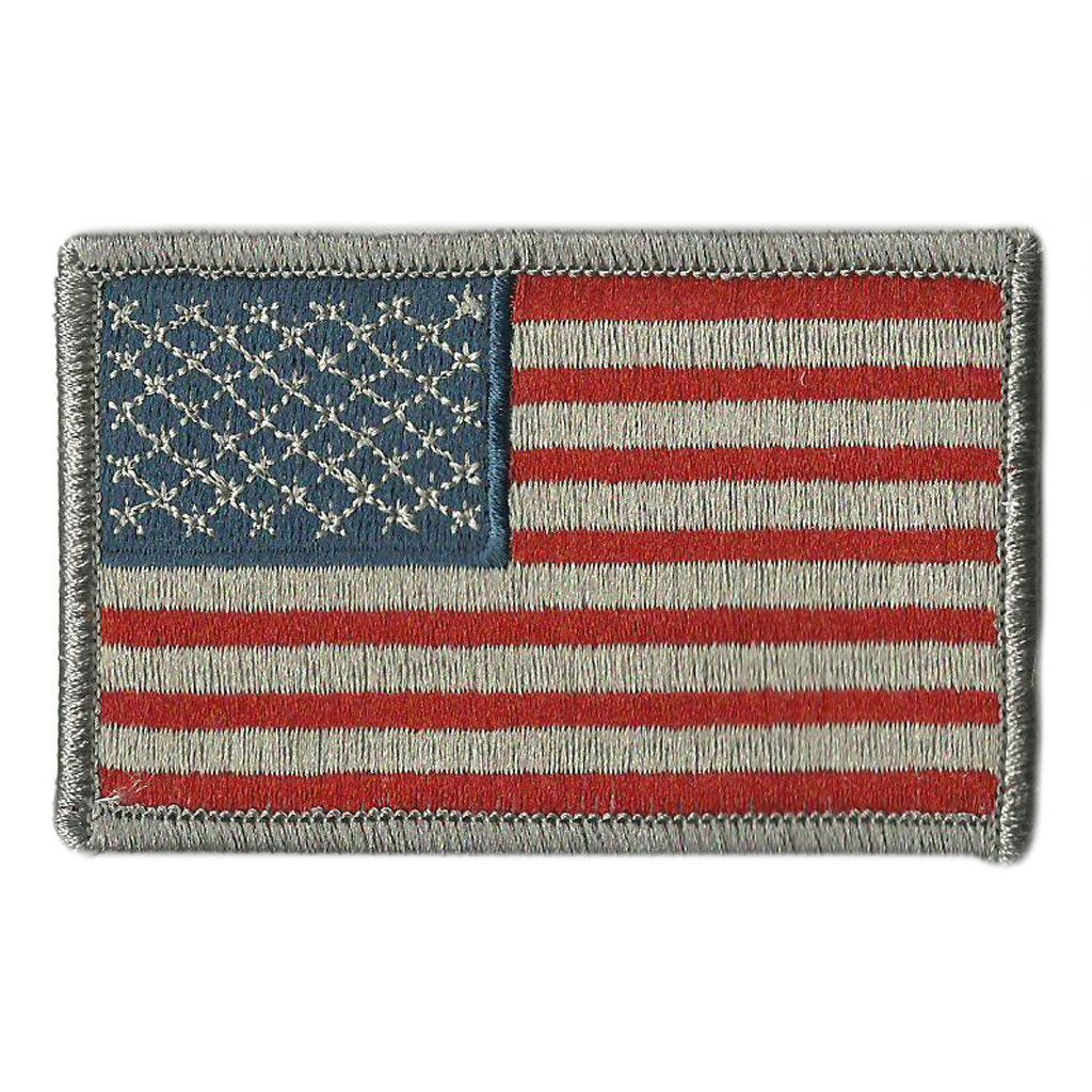 American flag patch USA flag patch white edge US flag shoulder patch 3 5/8  wide