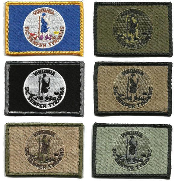 Distintivo Rotondo Di Vettore Di Chrome Con La Bandiera Dello Stato USA Della Virginia Stendardo U S Puntatore Mappa Icone Image120692129 - Foto 9