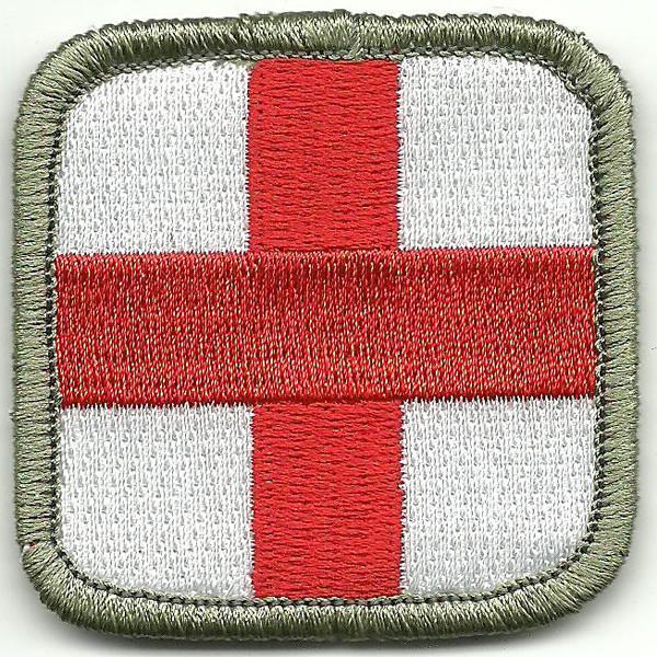 Condor Medic Patch Coyote Tan and Red Cross Velcro Backing 2 x 2